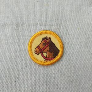 Girl Scout Horseback Riding Badge Vintage Patch 1980 56